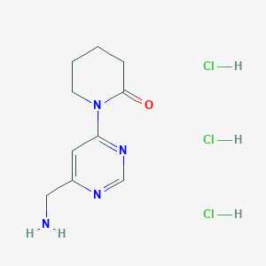 1-[6-(Aminomethyl)pyrimidin-4-yl]piperidin-2-one trihydrochloride