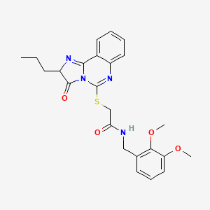 molecular formula C24H26N4O4S B2417845 N-(2,3-dimethoxybenzyl)-2-((3-oxo-2-propyl-2,3-dihydroimidazo[1,2-c]quinazolin-5-yl)thio)acetamide CAS No. 1173728-74-9