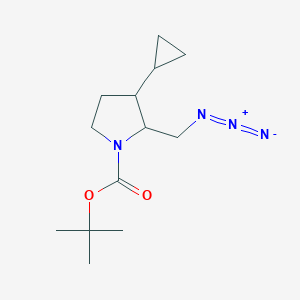 molecular formula C13H22N4O2 B2417851 Tert-butyl 2-(azidomethyl)-3-cyclopropylpyrrolidine-1-carboxylate CAS No. 2260937-21-9
