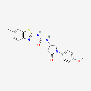 1-(1-(4-Methoxyphenyl)-5-oxopyrrolidin-3-yl)-3-(6-methylbenzo[d]thiazol-2-yl)urea