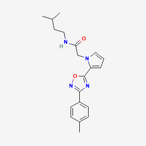 molecular formula C20H24N4O2 B2417863 N-(3-甲基丁基)-2-{2-[3-(4-甲苯基)-1,2,4-恶二唑-5-基]-1H-吡咯-1-基}乙酰胺 CAS No. 1260939-60-3