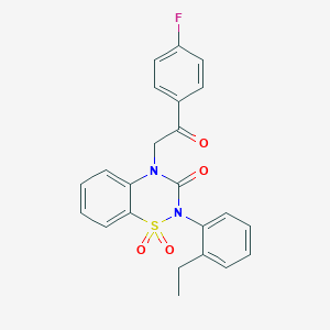 2-(2-ethylphenyl)-4-(2-(4-fluorophenyl)-2-oxoethyl)-2H-benzo[e][1,2,4]thiadiazin-3(4H)-one 1,1-dioxide