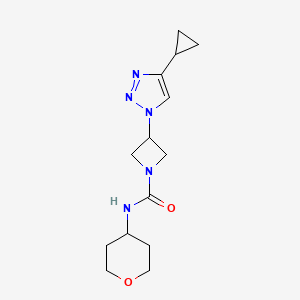 3-(4-cyclopropyl-1H-1,2,3-triazol-1-yl)-N-(tetrahydro-2H-pyran-4-yl)azetidine-1-carboxamide