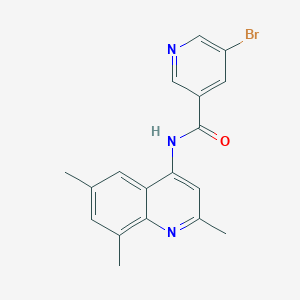 5-bromo-N-(2,6,8-trimethylquinolin-4-yl)nicotinamide