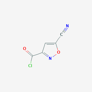 molecular formula C5HClN2O2 B2417883 5-Cyano-1,2-oxazole-3-carbonyl chloride CAS No. 2248358-46-3