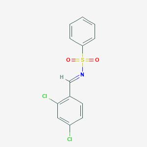 N-[(E)-(2,4-dichlorophenyl)methylidene]benzenesulfonamide