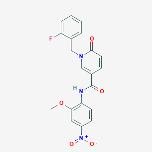 1-[(2-fluorophenyl)methyl]-N-(2-methoxy-4-nitrophenyl)-6-oxopyridine-3-carboxamide