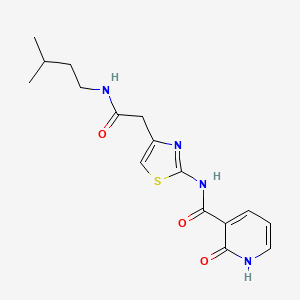 N-(4-(2-(isopentylamino)-2-oxoethyl)thiazol-2-yl)-2-oxo-1,2-dihydropyridine-3-carboxamide
