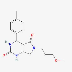 molecular formula C17H21N3O3 B2417906 6-(3-methoxypropyl)-4-(p-tolyl)-3,4,6,7-tetrahydro-1H-pyrrolo[3,4-d]pyrimidine-2,5-dione CAS No. 941999-59-3