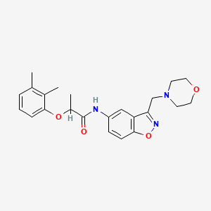 molecular formula C23H27N3O4 B2417907 2-(2,3-Dimethylphenoxy)-N-[3-(morpholin-4-ylmethyl)-1,2-benzoxazol-5-yl]propanamide CAS No. 2380070-12-0
