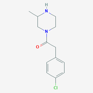 molecular formula C13H17ClN2O B2417932 2-(4-Chlorophenyl)-1-(3-methylpiperazin-1-yl)ethan-1-one CAS No. 1240581-61-6