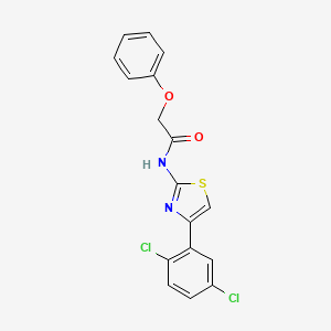 molecular formula C17H12Cl2N2O2S B2417937 N-[4-(2,5-二氯苯基)-1,3-噻唑-2-基]-2-苯氧基乙酰胺 CAS No. 476285-28-6