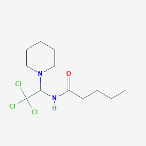 molecular formula C12H21Cl3N2O B241794 N-[2,2,2-trichloro-1-(1-piperidinyl)ethyl]pentanamide 