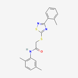 molecular formula C19H19N3OS2 B2417958 N-(2,5-二甲基苯基)-2-((3-(邻甲苯基)-1,2,4-噻二唑-5-基)硫)乙酰胺 CAS No. 864918-45-6