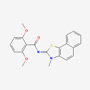 molecular formula C21H18N2O3S B2417971 (E)-2,6-dimethoxy-N-(3-methylnaphtho[2,1-d]thiazol-2(3H)-ylidene)benzamide CAS No. 441290-89-7
