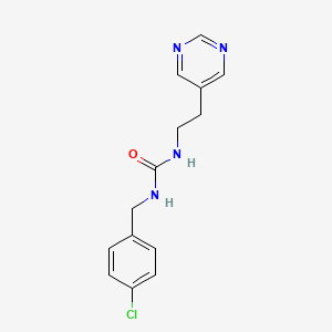 molecular formula C14H15ClN4O B2417977 1-(4-氯苄基)-3-(2-(嘧啶-5-基)乙基)脲 CAS No. 2034512-11-1