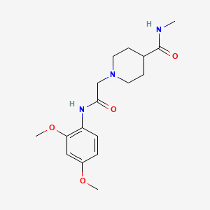 molecular formula C17H25N3O4 B2418000 1-(2-((2,4-二甲氧苯基)氨基)-2-氧代乙基)-N-甲基哌啶-4-甲酰胺 CAS No. 941990-03-0