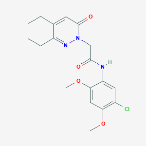 molecular formula C18H20ClN3O4 B2418007 N-(5-氯-2,4-二甲氧基苯基)-2-(3-氧代-5,6,7,8-四氢环辛啉-2(3H)-基)乙酰胺 CAS No. 933028-21-8