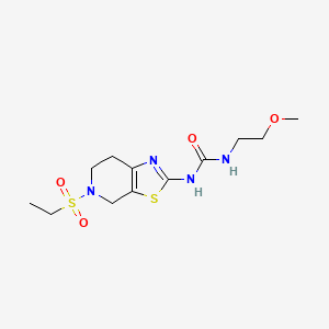 molecular formula C12H20N4O4S2 B2418021 1-(5-(乙磺酰基)-4,5,6,7-四氢噻唑并[5,4-c]吡啶-2-基)-3-(2-甲氧基乙基)脲 CAS No. 1428366-08-8