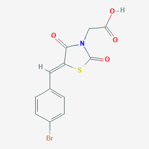molecular formula C12H8BrNO4S B241803 [(5Z)-5-(4-bromobenzylidene)-2,4-dioxo-1,3-thiazolidin-3-yl]acetic acid 