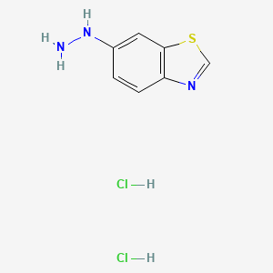molecular formula C7H9Cl2N3S B2418037 1,3-Benzothiazol-6-ylhydrazine;dihydrochloride CAS No. 2305622-57-3