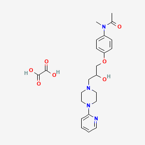 molecular formula C23H30N4O7 B2418052 N-(4-(2-羟基-3-(4-(吡啶-2-基)哌嗪-1-基)丙氧基)苯基)-N-甲基乙酰胺草酸盐 CAS No. 1179394-49-0