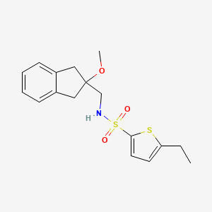molecular formula C17H21NO3S2 B2418053 5-ethyl-N-((2-methoxy-2,3-dihydro-1H-inden-2-yl)methyl)thiophene-2-sulfonamide CAS No. 2034445-52-6