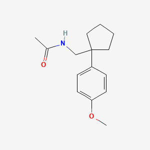molecular formula C15H21NO2 B2418061 N-((1-(4-methoxyphenyl)cyclopentyl)methyl)acetamide CAS No. 1211085-11-8