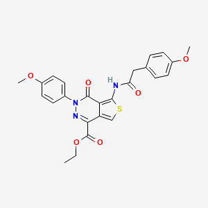 Ethyl 3-(4-methoxyphenyl)-5-(2-(4-methoxyphenyl)acetamido)-4-oxo-3,4-dihydrothieno[3,4-d]pyridazine-1-carboxylate