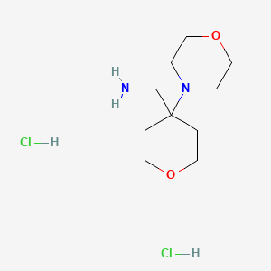 molecular formula C10H22Cl2N2O2 B2418064 [4-(Morpholin-4-yl)oxan-4-yl]methanamine dihydrochloride CAS No. 1909305-53-8
