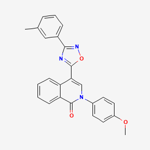 molecular formula C25H19N3O3 B2418070 2-(4-甲氧基苯基)-4-(3-(间甲苯基)-1,2,4-恶二唑-5-基)异喹啉-1(2H)-酮 CAS No. 1358911-45-1
