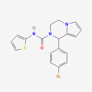 molecular formula C18H16BrN3OS B2418078 1-(4-溴苯基)-N-(噻吩-2-基)-3,4-二氢吡咯并[1,2-a]吡嗪-2(1H)-甲酰胺 CAS No. 899960-10-2