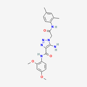 molecular formula C21H24N6O4 B2418104 5-amino-N-(2,4-dimethoxyphenyl)-1-(2-((2,4-dimethylphenyl)amino)-2-oxoethyl)-1H-1,2,3-triazole-4-carboxamide CAS No. 899214-66-5