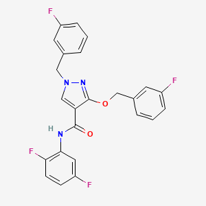 molecular formula C24H17F4N3O2 B2418115 N-(2,5-difluorophenyl)-1-(3-fluorobenzyl)-3-((3-fluorobenzyl)oxy)-1H-pyrazole-4-carboxamide CAS No. 1013759-75-5