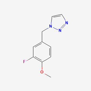 molecular formula C10H10FN3O B2418138 1-[(3-Fluoro-4-methoxyphenyl)methyl]triazole CAS No. 1645553-19-0