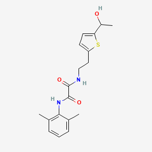 molecular formula C18H22N2O3S B2418148 N1-(2,6-二甲苯基)-N2-(2-(5-(1-羟乙基)噻吩-2-基)乙基)草酰胺 CAS No. 2034276-51-0