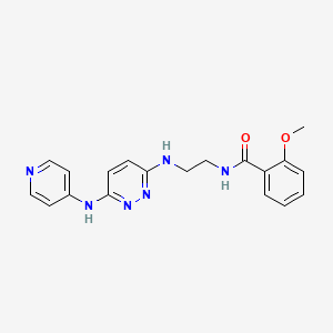 molecular formula C19H20N6O2 B2418164 2-methoxy-N-(2-((6-(pyridin-4-ylamino)pyridazin-3-yl)amino)ethyl)benzamide CAS No. 1021039-04-2