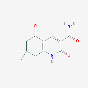 molecular formula C12H14N2O3 B2418165 7,7-Dimethyl-2,5-dioxo-1,2,5,6,7,8-hexahydroquinoline-3-carboxamide CAS No. 84548-19-6