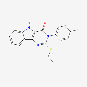 2-ethylsulfanyl-3-(4-methylphenyl)-5H-pyrimido[5,4-b]indol-4-one