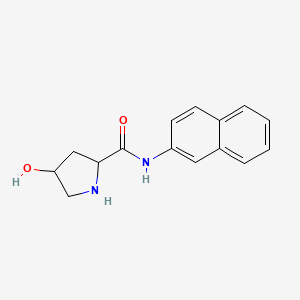 molecular formula C15H16N2O2 B2418214 4-hydroxy-N-naphthalen-2-ylpyrrolidine-2-carboxamide CAS No. 22275-69-0