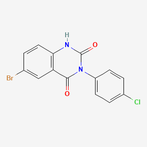 molecular formula C14H8BrClN2O2 B2418218 6-bromo-3-(4-chlorophenyl)quinazoline-2,4(1H,3H)-dione CAS No. 23965-02-8