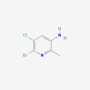 molecular formula C6H6BrClN2 B2418221 6-Bromo-5-chloro-2-methylpyridin-3-amine CAS No. 2115000-36-5