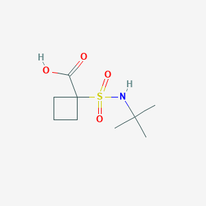 molecular formula C9H17NO4S B2418289 1-(Tert-butylsulfamoyl)cyclobutane-1-carboxylic acid CAS No. 2167013-26-3