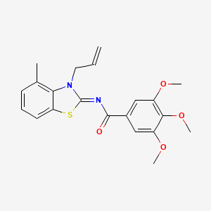 molecular formula C21H22N2O4S B2418290 (Z)-N-(3-allyl-4-methylbenzo[d]thiazol-2(3H)-ylidene)-3,4,5-trimethoxybenzamide CAS No. 868376-09-4