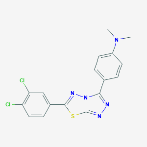 molecular formula C17H13Cl2N5S B241830 4-[6-(3,4-dichlorophenyl)[1,2,4]triazolo[3,4-b][1,3,4]thiadiazol-3-yl]-N,N-dimethylaniline 