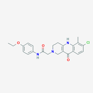 molecular formula C23H24ClN3O3 B2418338 N-(5-chloro-2,4-dimethoxyphenyl)-2-[3-isopropyl-6-(5-methyl-1,2,4-oxadiazol-3-yl)-2-oxo-2,3-dihydro-1H-benzimidazol-1-yl]acetamide CAS No. 1251706-12-3