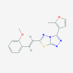 molecular formula C17H14N4O2S B241834 6-[2-(2-Methoxyphenyl)vinyl]-3-(2-methyl-3-furyl)[1,2,4]triazolo[3,4-b][1,3,4]thiadiazole 