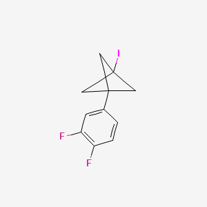 molecular formula C11H9F2I B2418343 1-(3,4-Difluorophenyl)-3-iodobicyclo[1.1.1]pentane CAS No. 2287333-50-8