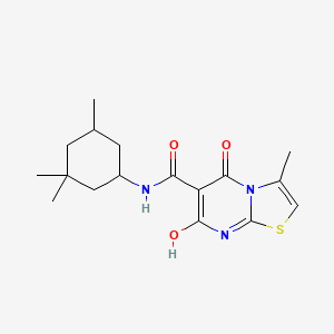 molecular formula C17H23N3O3S B2418354 7-hydroxy-3-methyl-5-oxo-N-(3,3,5-trimethylcyclohexyl)-5H-thiazolo[3,2-a]pyrimidine-6-carboxamide CAS No. 903308-54-3