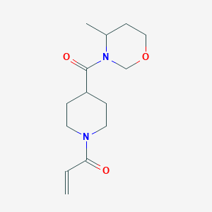 B2418360 1-[4-(4-Methyl-1,3-oxazinane-3-carbonyl)piperidin-1-yl]prop-2-en-1-one CAS No. 2361879-33-4